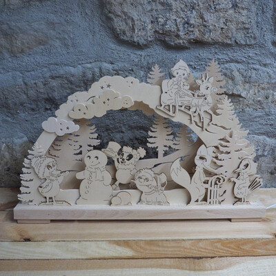 Schwibbogen mit Kika-Motiven