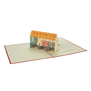 Klappkarte Krämerbrücke aufgeklappt