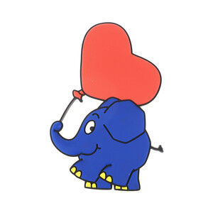 Elefant mit Herzballon 3D Magnet