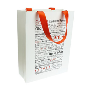 Papiertüte Schrift