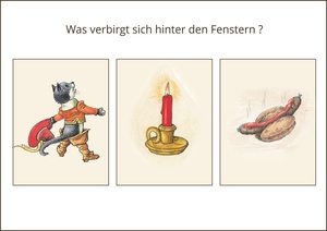 Briefkarte Adventskalender - Erfurter Weihnachtsmarkt in der Abenddämmerung