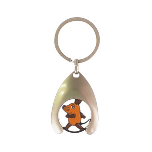 Schlüsselanhänger mit Einkaufschip Maus