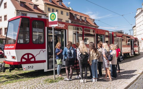Erfurt-Tour: Fahrt mit der historischen Straßenbahn