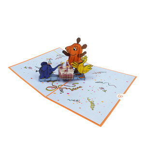 Pop - Up Karte Die Maus - Happy Birthday