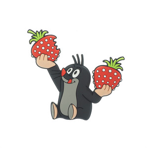 Der kleine Maulwurf Erdbeere 3D Magnet