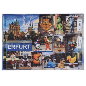 Puzzle und Postkarten Set Kika-Figuren