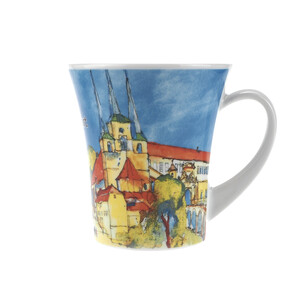 Tasse mit Aquarell Motiv Seitenansicht