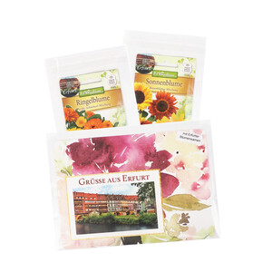 Postkarte Blumensamen