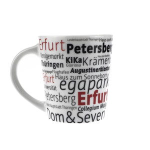 Tasse Erfurt Schrift Seitenansicht
