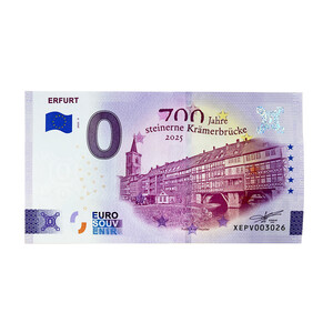 0-Euro-Schein 700 Jahre steinerne Krämerbrücke