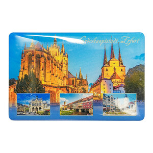 Fotomagnet eckig Erfurt Dom und Severikirche 3er Collage