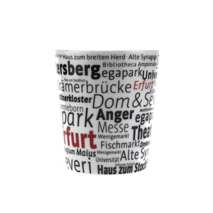 Tasse Erfurt Schrift Vorderansicht