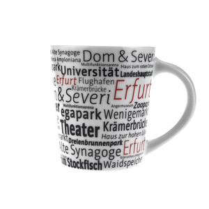 Tasse Erfurt Schrift Seitenansicht