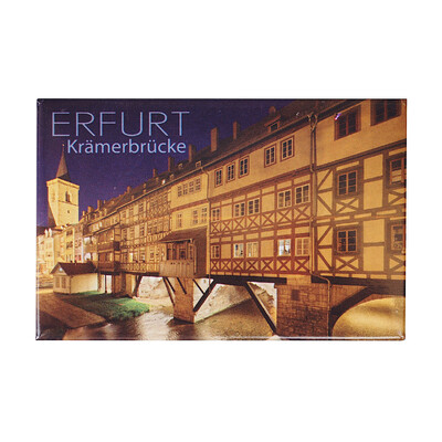 Fotomagnet Krämerbrücke bei Nacht