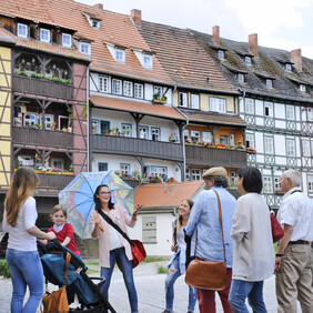 Stadtführung an der Krämerbrücke in Erfurt