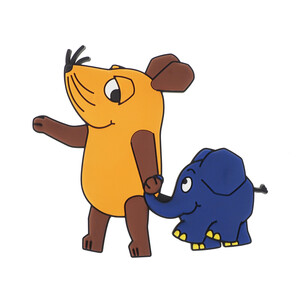 Die Maus und Elefant 3D Magnet
